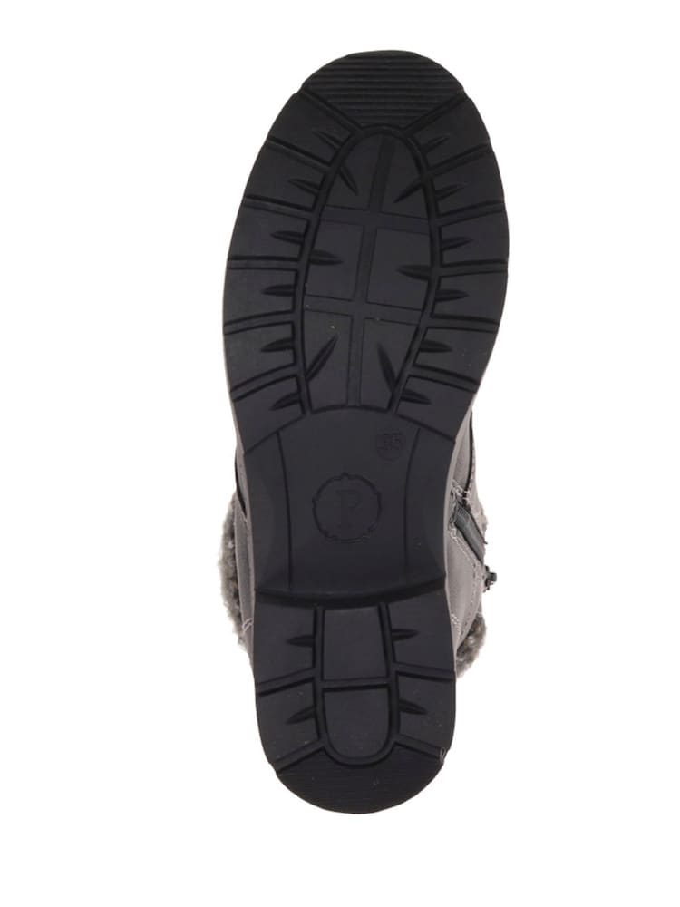 Pavers Black Knitted Cuff Ankle Boots - Image 5 of 5
