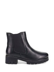 Pavers Black Chunky Leather Chelsea Boots - Image 1 of 5