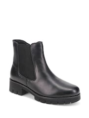 Pavers Black Chunky Leather Chelsea Boots - Image 2 of 5