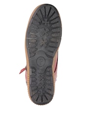 Pavers Red Knitted Cuff Lace-Up Boots - Image 5 of 5