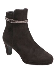 Pavers Black Platform Heeled Ankle Boots - Image 2 of 2