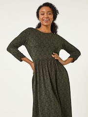 Roman Green Petite Paisley Print Pocket Dress - Image 1 of 5