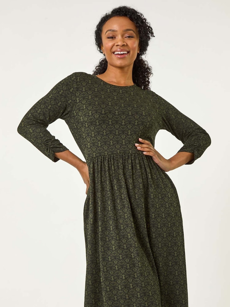 Roman Green Petite Paisley Print Pocket Dress - Image 1 of 5