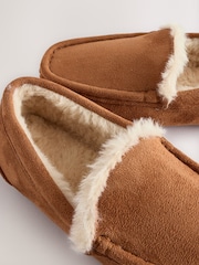 Tan Brown Cosy Moccasin Slippers - Image 5 of 6
