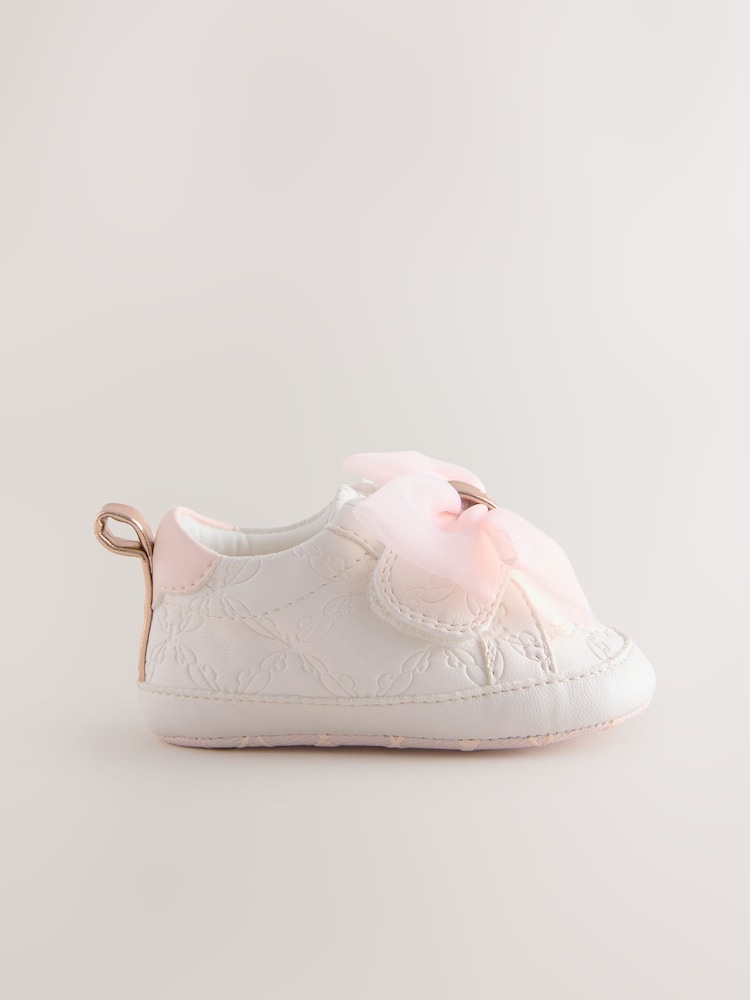 Belo-roza - Baker by Ted Baker Baby Girls Organza Bow Padders Trainers - Slika 2 iz 5