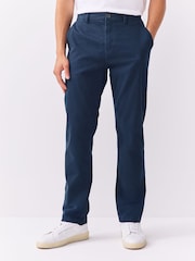Dark Blue Cotton Blend Chino Trousers - Image 1 of 1