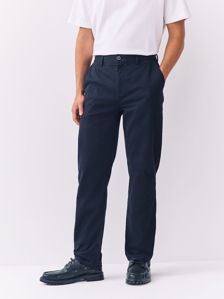 Black Cotton Blend Chino Trousers - Image 1 of 1