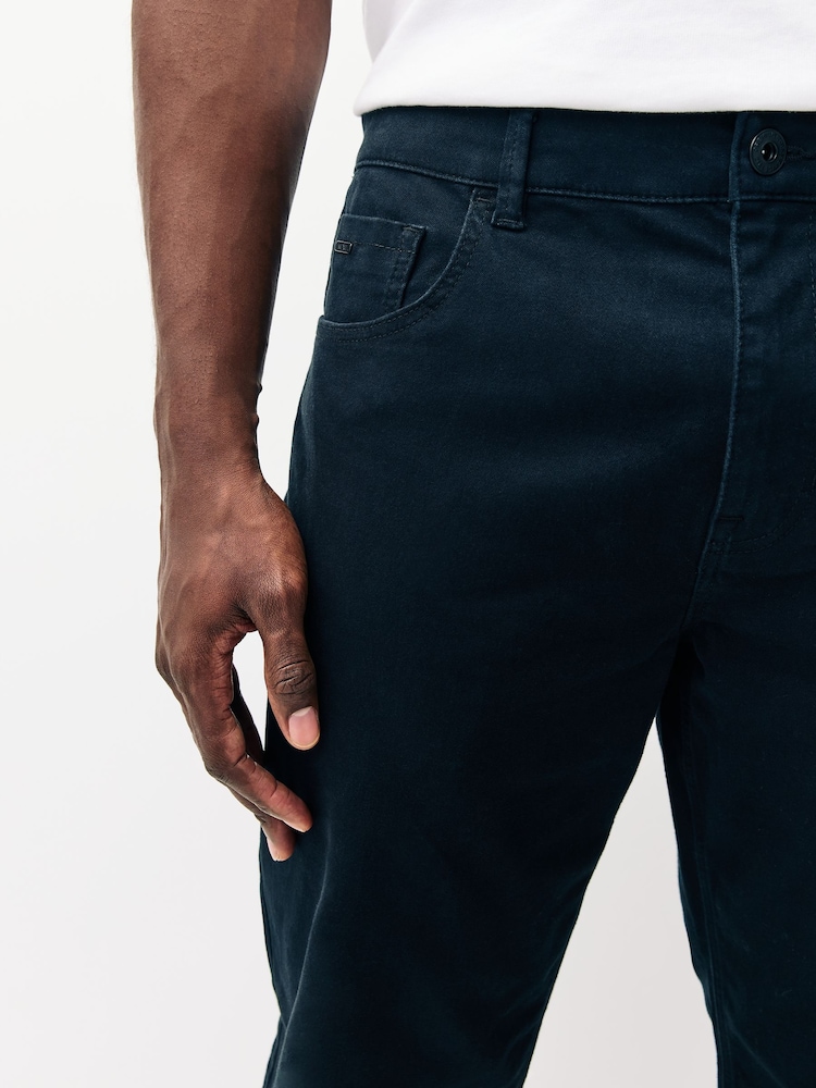 Black Cotton Blend 5 Pocket Trousers - Image 6 of 6