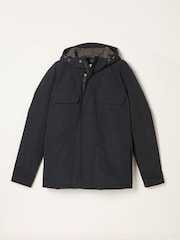 FatFace Truro Black Hooded Waterproof Jacket - Image 1 of 1