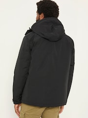 FatFace Truro Black Hooded Waterproof Jacket - Image 2 of 5