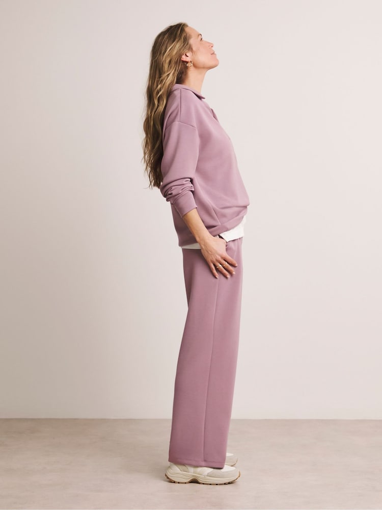 JD Williams Purple Purple Wide Leg Joggers - Image 4 of 5