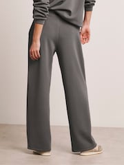 JD Williams Grey Purple Wide Leg Joggers - Image 2 of 4