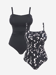 Negro - Pack de 2 bañadores Magisculpt de Simply Be - Imagen 5 de 5