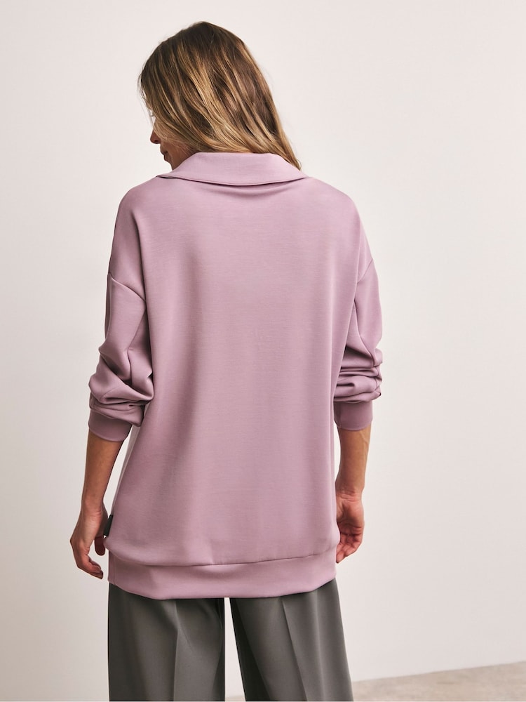 Anthology By JD Williams Purple Collared Modal Sweatshirt - Image 2 of 4