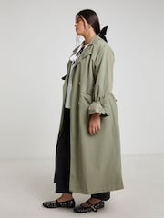 Simply Be Green Utility Trench Coat - Image 2 of 5