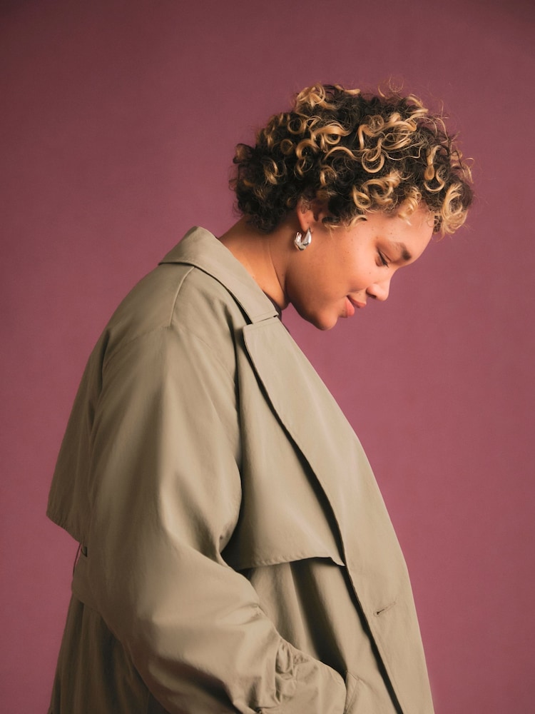 Simply Be Green Utility Trench Coat - Image 5 of 5