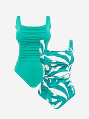 Simply Be Green Magisculpt 2 Pack Swimsuits - Image 5 of 5