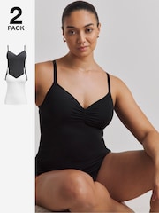 Simply Be Black Magisculpt Smoothing Vests 2 Pack - Image 1 of 5