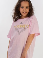 Brands In Pink Girls Harry Potter Hogwarts Owl 100% Cotton T-Shirt - Image 1 of 4