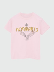 Brands In Pink Girls Harry Potter Hogwarts Owl 100% Cotton T-Shirt - Image 3 of 4