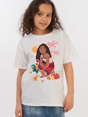 Brands In White Girls Moana Sunrise 100% Cotton T-Shirt - Image 1 of 4