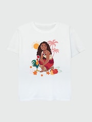 Brands In White Girls Moana Sunrise 100% Cotton T-Shirt - Image 3 of 4