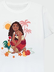 Brands In White Girls Moana Sunrise 100% Cotton T-Shirt - Image 4 of 4