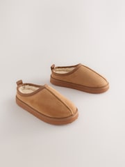 Tan Brown Cosy Mule Slippers - Image 1 of 5