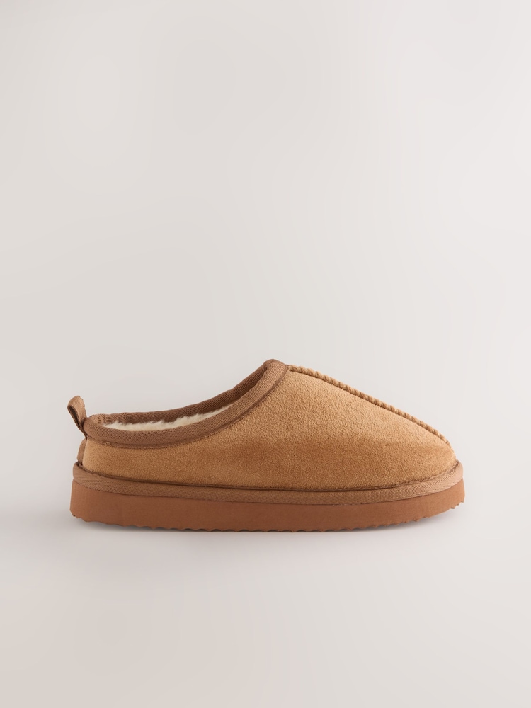 Tan Brown Cosy Mule Slippers - Image 2 of 5