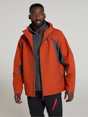 Mountain Warehouse Orange Mens Mist Extreme Waterproof 3-in-1 Jacket - Image 3 of 11