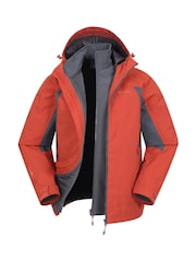 Mountain Warehouse Orange Mens Mist Extreme Waterproof 3-in-1 Jacket - Image 5 of 11