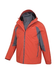 Mountain Warehouse Orange Mens Mist Extreme Waterproof 3-in-1 Jacket - Image 8 of 11