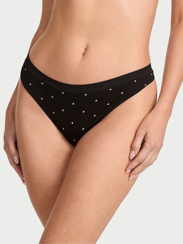 Victoria's Secret Black Dot Thong Knickers - Image 1 of 3