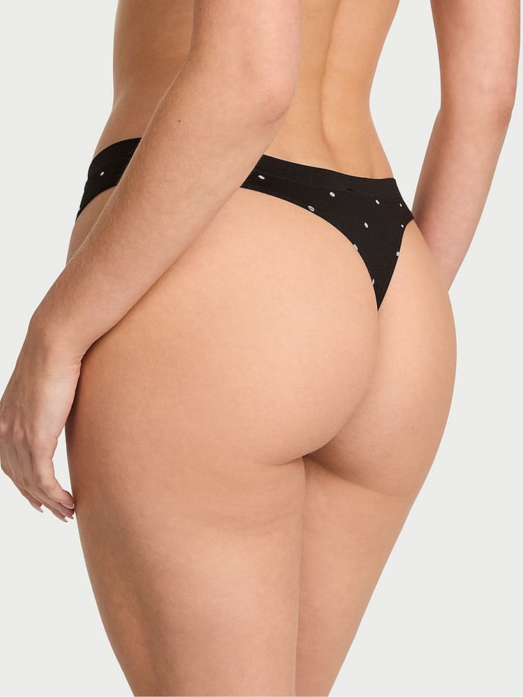 Victoria's Secret Black Dot Thong Knickers - Image 2 of 3