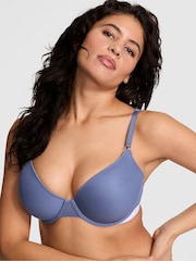 Victoria's Secret PINK Dusty Iris Blue Lightly Lined Mesh Bra - Image 1 of 3