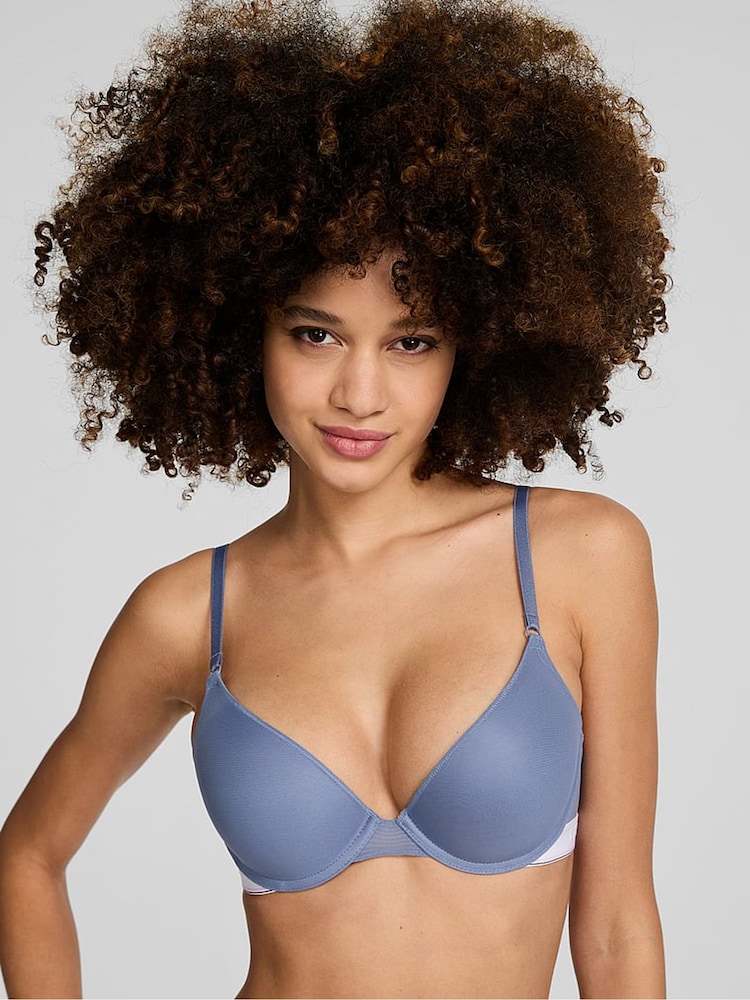 Victoria's Secret Dusty Iris Blue Push Up Non Wired Push Up Bra - Image 1 of 2