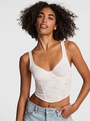 Victoria's Secret PINK Winter White Lace Corset - Image 1 of 2