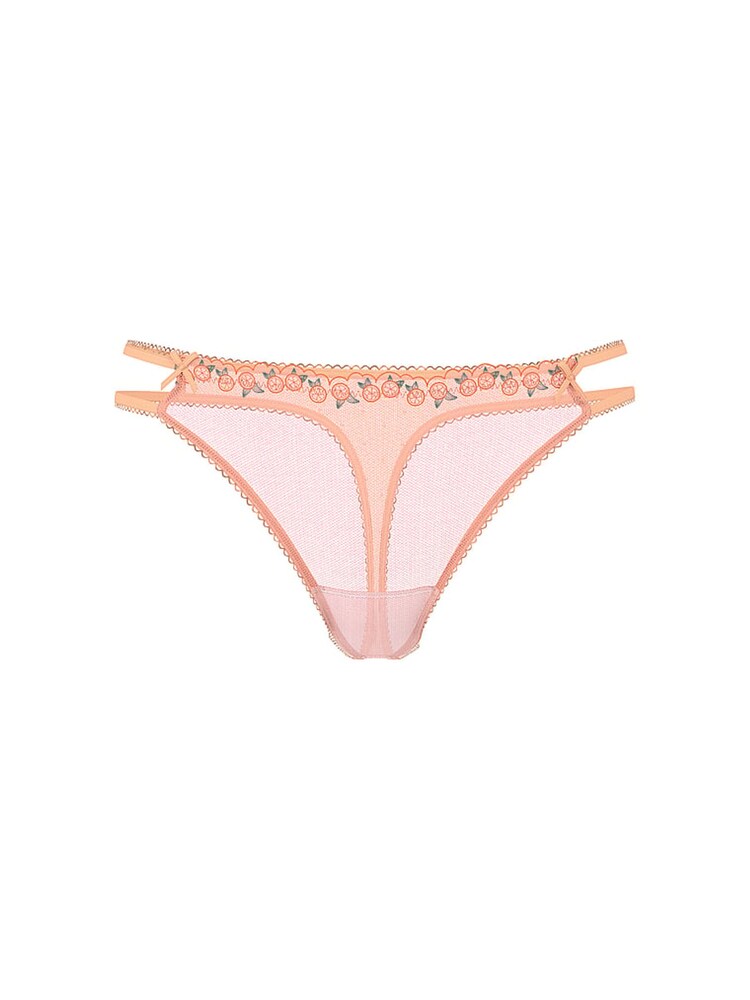 Victoria's Secret PINK Vitamin C Orange Thong Embroidery Knickers - Image 3 of 3