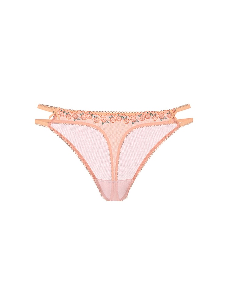 Victoria's Secret PINK Vitamin C Orange Thong Embroidery Knickers - Image 3 of 3 Victoria's Secret PINK Vitamin C Orange Thong Embroidery Knickers - Image 3 of 3