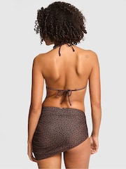Victoria's Secret PINK Brown Leopard Cheeky Bikini Bottom with Skirt - Image 2 of 2