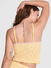 Victoria's Secret PINK Mellow Yellow Pointelle PJ Cami Top - Image 2 of 4