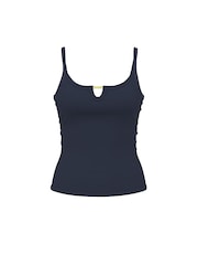 Victoria's Secret PINK Noir Navy Blue Keyhole PJ Cami Top - Image 4 of 4