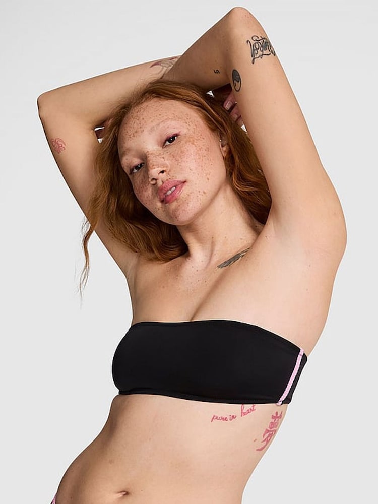 Victoria's Secret PINK Black Bandeau Bikini Top - Image 1 of 3