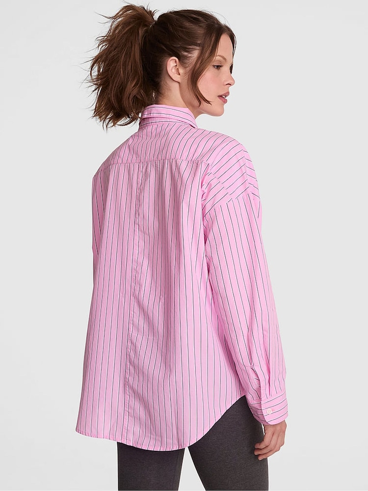 Victoria's Secret PINK Pink Lollipop Oversized Pyjama Shirt - Image 2 of 2
