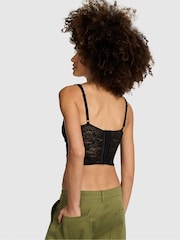 Victoria's Secret PINK Black Lace Corset - Image 2 of 2