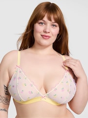 Victoria's Secret PINK Lemon Yellow Bralette Embroidery Bra - Image 1 of 4