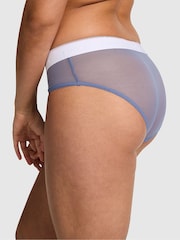 Victoria's Secret PINK Dusty Iris Blue Hipster Logo Mesh Knickers - Image 2 of 2