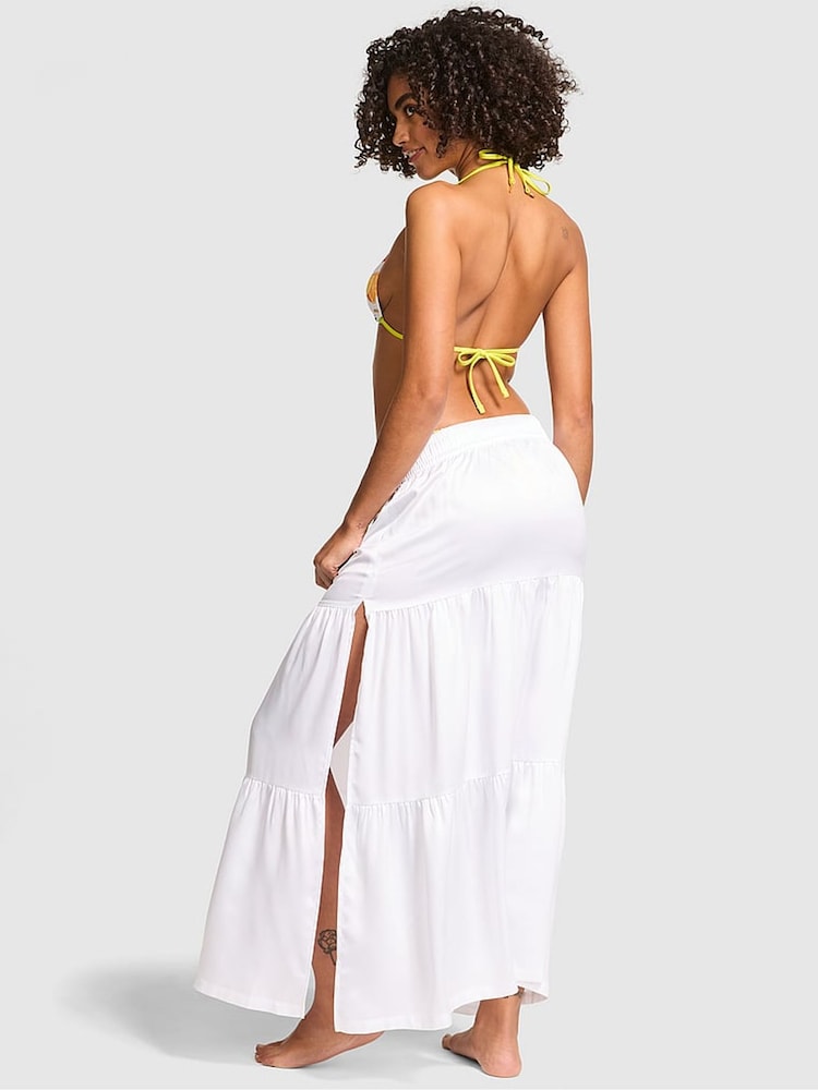 Victoria's Secret PINK White Satin Skirt - Image 2 of 3