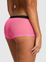 Victoria's Secret PINK Radiant Rose Pink Short Logo Mesh Knickers - Image 2 of 2