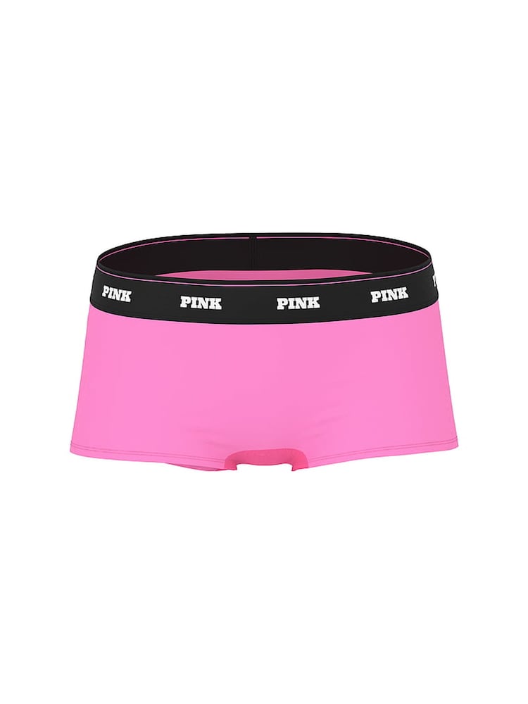 Victoria's Secret PINK Radiant Rose Pink Short Logo Mesh Knickers - Image 3 of 3